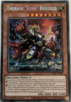 Therion “King” Regulus - DIFO-EN007 Secret Rare 1st Edition YuGiOh TCG Card - Image 1