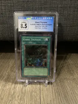 YUGIOH! CGC 8.5 2002 GIANT TRUNADE MRL-048 1st Edition Super Rare - Image 1