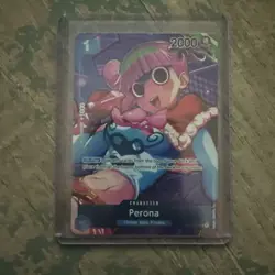 ONE PIECE ENGLISH CARD GAME HOLO Perona OP01-077 ALT EN MINT - Image 1