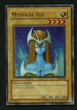 Mystical Elf LOB-062 Lightly Played LP Super Holo Rare 2002 Yugioh Card - Image 1