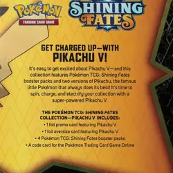 Pokemon TCG SHINING FATES Pikachu V Collection Box Factory Sealed + Promo Card! - Image 2