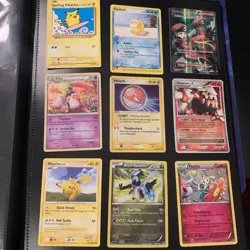 Vintage Pokemon NM 9 Card Lot Pikachu, Lv. X Psyduck Lot Read - Image 1