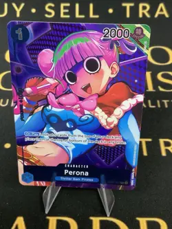 ONE PIECE ENGLISH CARD GAME HOLO Perona OP01-077 ALT EN MINT - Image 1