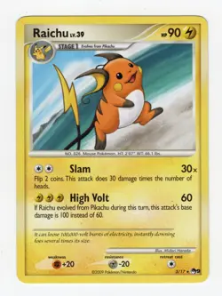 Pokemon Raichu - 3/17 - POP Series 2 Card Lot Base/Rev Holo - LP/HP (See Desc) - Image 2