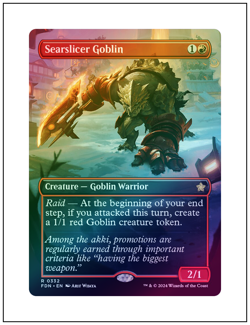 1x Searslicer Goblin, Borderless Art Foil, Magic MTG NM - Image 1
