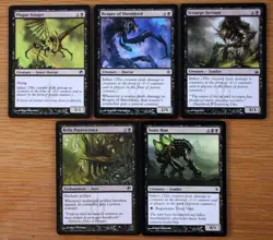 Set of 10 Black Infect Creatures *NM* Phyrexia Magic MTG Poison Counters Toxic - Image 3