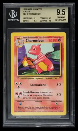 1999 Pokemon Base Unlimited Charmeleon BGS 9.5 Italian #24 U - Image 1