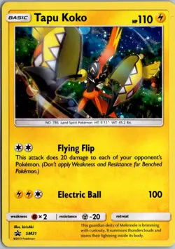Tapu Koko Promo SM Promos SM31 NM Pokemon - Image 1
