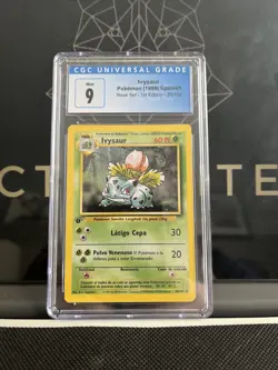 1999 POKEMON SPANISH 1st Edition Base IVYSAUR 30 CGC Mint 9 - Image 1
