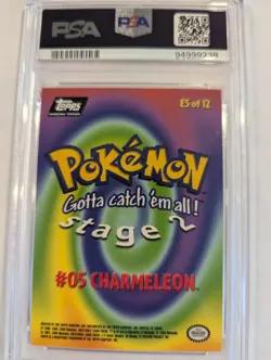1999 Topps Pokemon Movie Edition Charmeleon Foil #E5 PSA 8 - Image 2
