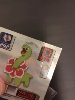 Pokemon Meganium 2000 Amada Super DX Rainbow Laser Holo Sticker Japan - Image 4