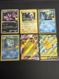 Pokemon Celebrations Lot 5 Promo Blastoise Pikachu Toxtricity Mimikyu READ - Image 1