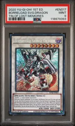 Borreload Savage Dragon *PSA 9* MP20-EN017 *Secret Rare* 2020 * Yugioh - Image 1