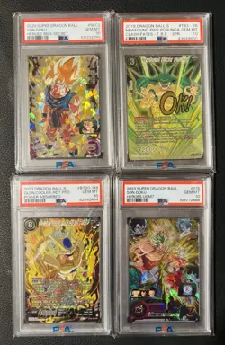 Dragon Ball Super Heroes Card Game Secret SCR SPR Collection 4 PSA slabs - Image 1