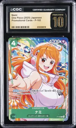 2025 ONE PIECE PROMO CARDS JPN #P-102 NAMI CGC 10 PRISTINE - Image 1