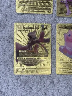 Set of 6 Mewtwo EX,GX & Mew V,EX Gold Foil Fan Art Collector Card - Image 5