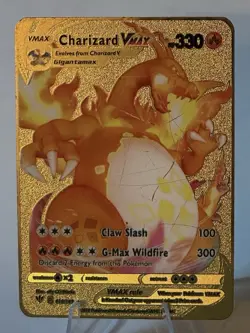 Pokemon TCG Charizard VMAX SWSH 020/189 Metal Card Ultra Rare - Heavily Used - Image 1