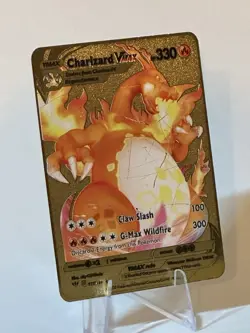 Pokemon TCG Charizard VMAX SWSH 020/189 Metal Card Ultra Rare - Heavily Used - Image 3