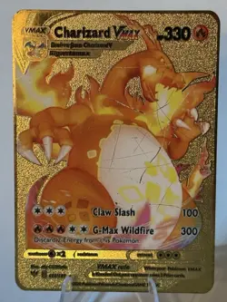 Pokemon TCG Charizard VMAX SWSH 020/189 Metal Card Ultra Rare - Heavily Used - Image 4