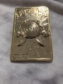 23K Gold Plated 1999 Burger King Pokemon Poliwhirl Trading Cards - Image 5