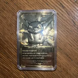 Pokemon Pikachu Trading Card 23K Gold Plated Burger King Toy - Image 2