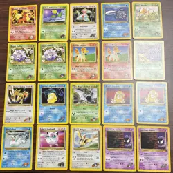 Lot of 20 Vintage Pokemon Gym Challenge Unlimited Commons/Uncommon Cards LP-MP - Image 1
