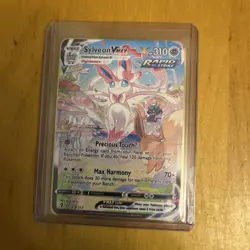 🎀 Gold Metal Sylveon VMAX ALT ART 214/203 Fan Art Card Gold Metal Card🎀 - Image 3