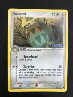 Pokemon Noctowl 43/115 Ex Unseen Forces Holo Prerelease ENG Nintendo Cards - Image 1