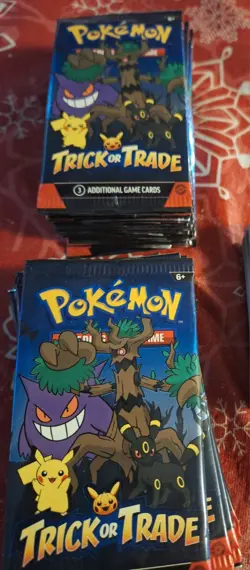 43 packs 1x 2024 Pokemon Trick Or Trade Pack (3 Cards) Booster Factory Sealed! - Image 1