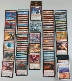 Magic 100 Commander Deck Lathliss Mono Red Dragon Tokens MTG Ready To Play - Image 1