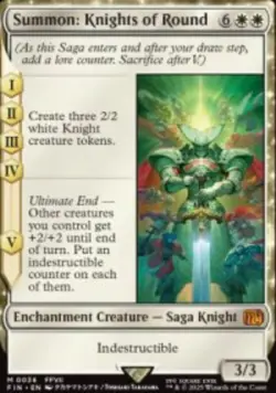 Summon: Knights of Round Final Fantasy (FIN) 36 MTG Regular NM - Image 1