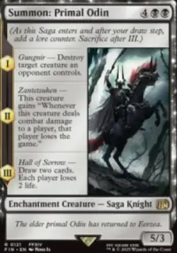 Summon: Primal Odin Final Fantasy (FIN) 121 MTG Regular NM - Image 1