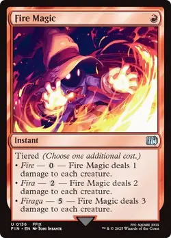 FIRE MAGIC x4 mtg NM-M Final Fantasy 4 Unc - Image 1