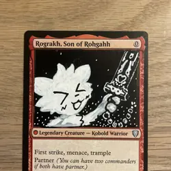 Rograkh, Son of Rohgahh (Altered) Hand-Painted MTG Card, 1/1 painting - Image 2