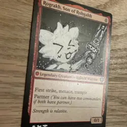 Rograkh, Son of Rohgahh (Altered) Hand-Painted MTG Card, 1/1 painting - Image 4