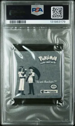 1999 POKEMON STICKERS SERIES 1 BONUS PRISM STICKERS #PR37 TEAM ROCKET PSA 4 - Image 2