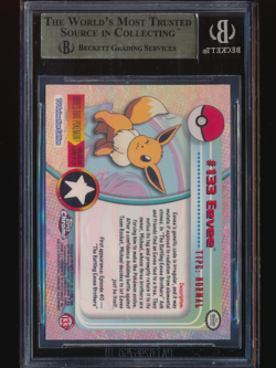 2000 POKEMON EEVEE HOLO FOIL POKEBALL TARGET 133 TOPPS CHROME RED LOGO BGS 9.5 - Image 2