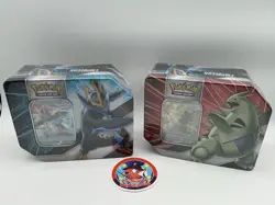 Pokemon TCG Tyranitar V + Empoleon V Strikers Tins 2021 - FACTORY SEALED- NO RES - Image 1