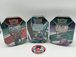 Lot Of 3 - Pokemon TCG Eevee Heroes Tins, Eevee Tins, SEALED, NO RESERVE - Image 1