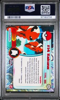 Pokemon Topps Chrome Kakuna 14 PSA 9 - Image 2