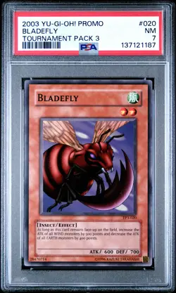 2003 YU-GI-OH! PROMO TP3-TOURNAMENT PACK 3 #020 BLADEFLY PSA 7 - Image 1