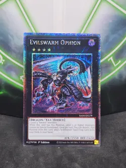 Yugioh Evilswarm Ophion RA04-EN179 Quarter Century Secret Rare 1st Edition NM - Image 1