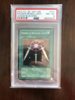 YuGiOh PSA 8 LOB Swords Of Revealing Light - Image 1