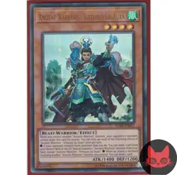 Yugioh Ancient Warriors - Virtuous Liu Xuan IGAS-EN011 Ultra Rare NM - Image 1
