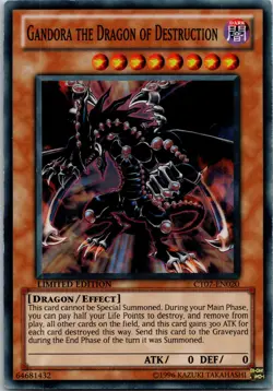 Yugioh Gandora the Dragon of Destruction CT07-EN020 Limited Edition Super NM - Image 1
