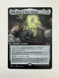 The Deck of Many Things Borderless MTG Magic the Gathering Card NM Near Mint AFR - Image 1