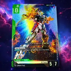 Wing Gundam Zero LR GD01-024 Foil Newtype Rising Gundam Card Game English NM - Image 1