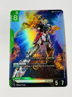 Wing Gundam Zero LR GD01-024 Foil Newtype Rising Gundam Card Game English NM - Image 3