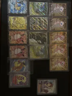 Pokemon 151 Card Lot- 3 Gold Mew- 2 Metal Mew, 4 IRS, 6 Full Arts, 1 Trainer - Image 1