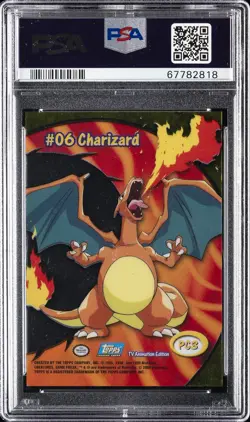 2000 TOPPS POKEMON TV ANIMATION CLEAR CARDS #PC3 CHARIZARD PSA 10 - Image 2